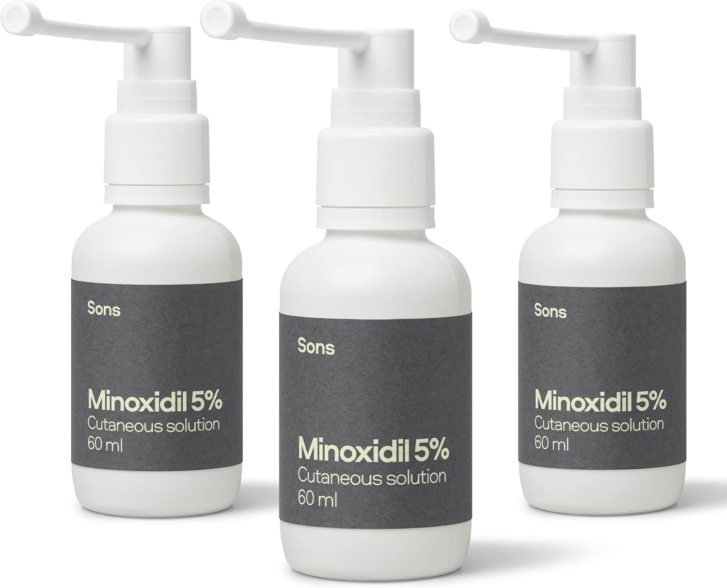 Sons Minoxidil 5% Cutaneous Solution - Hair Regrowth & Thickener Formula - For H...