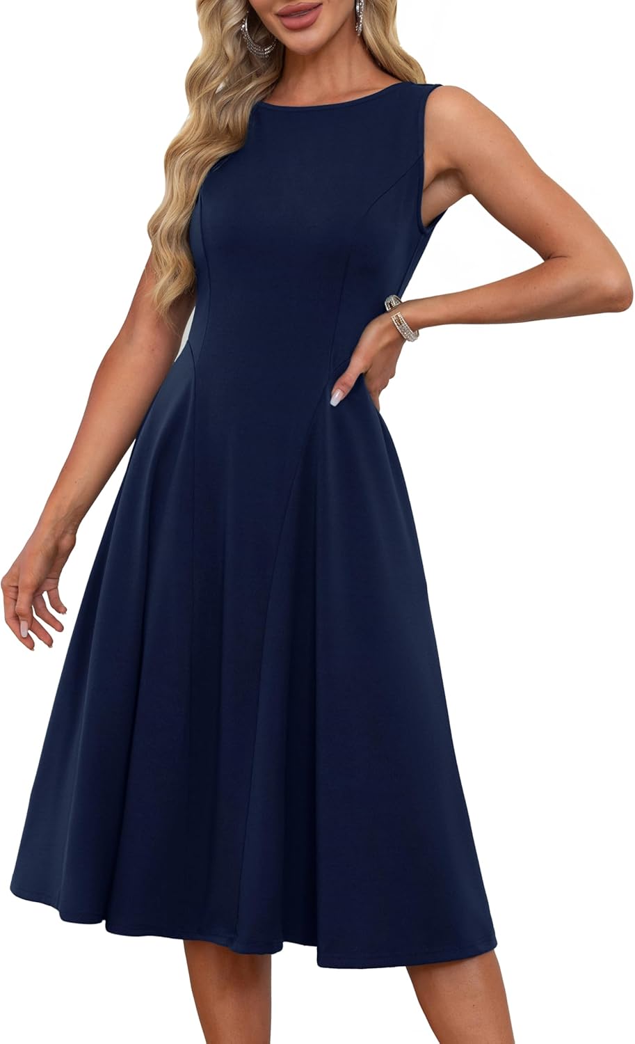 GRACE KARIN Women's Sleeveless Cocktail Party Dress 2025 Wedding Guest Vintage A...