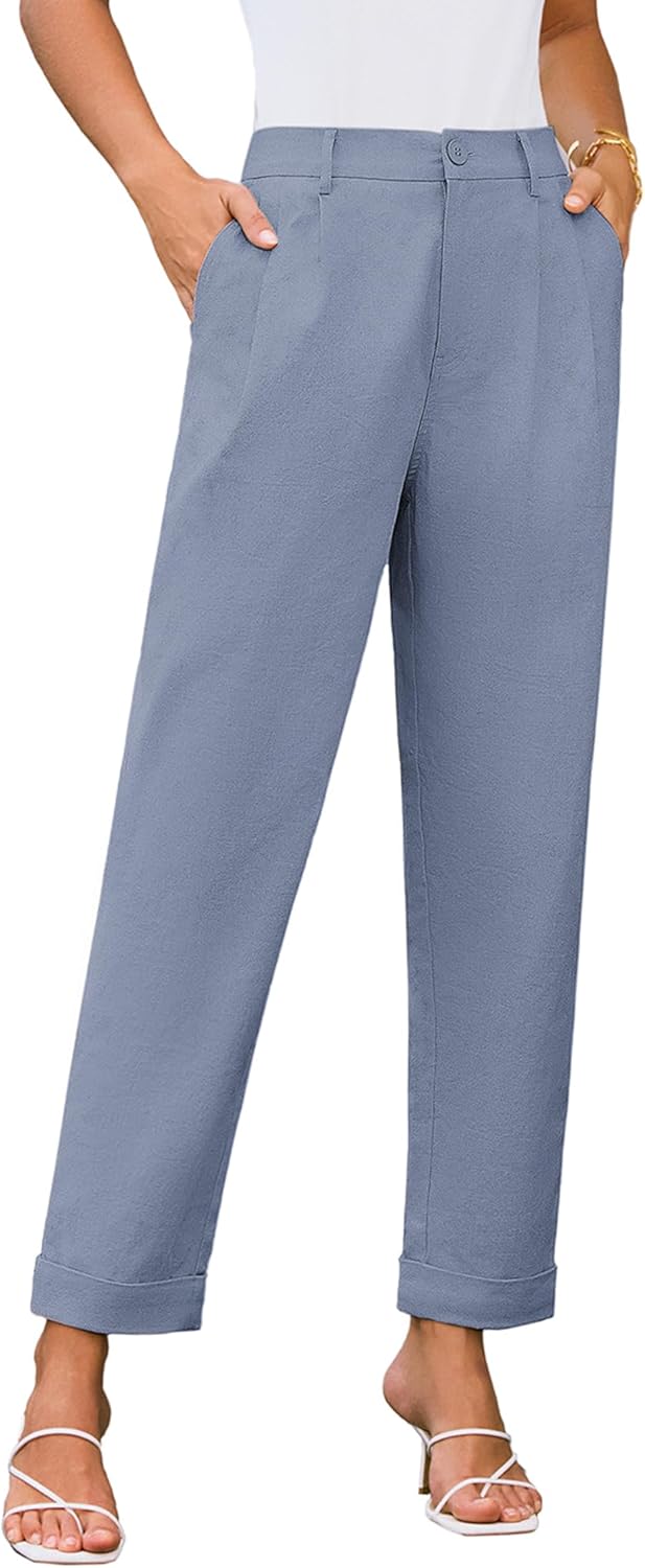 GRACE KARIN Women High Waisted Business Casual Pants Dressy Cuffed Work Office T...