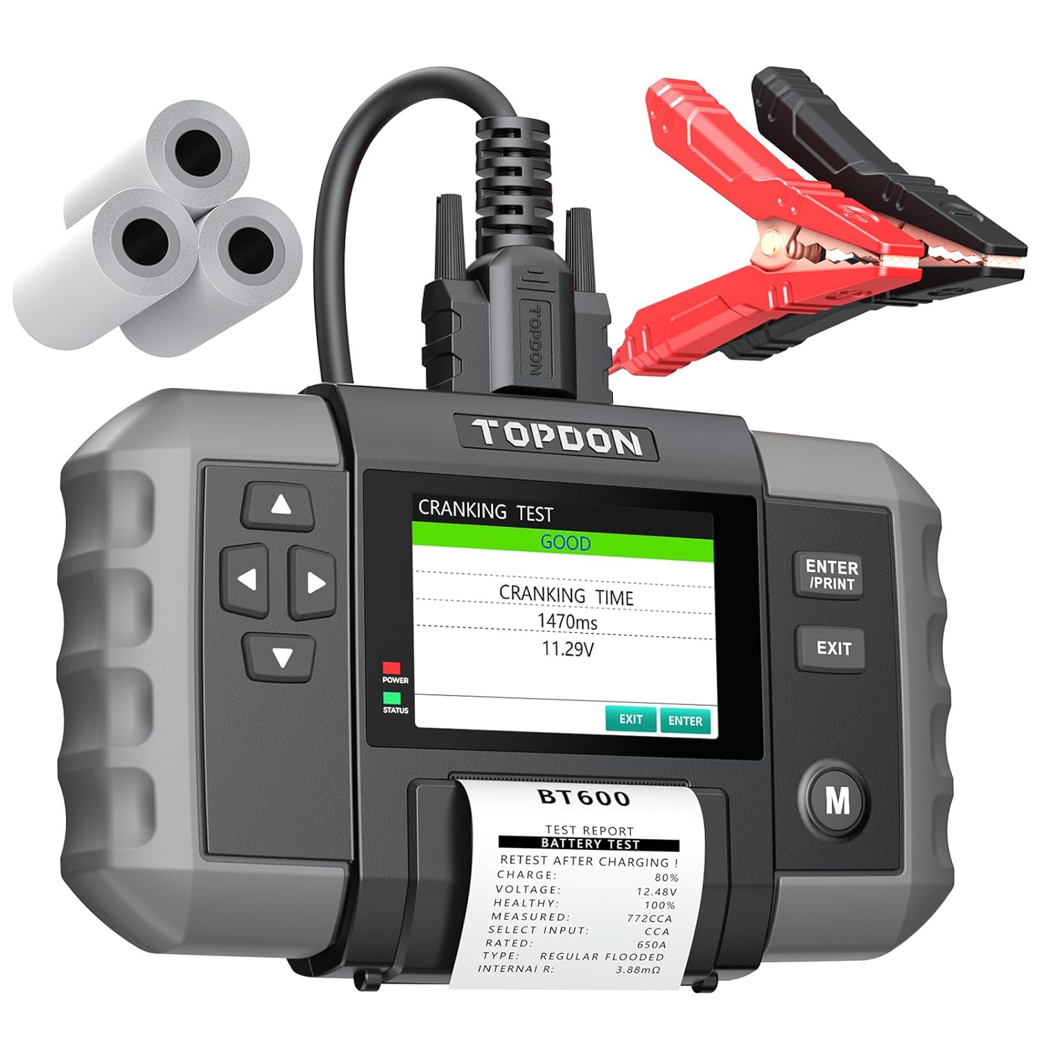 Car Battery Tester, TOPDON BT600 12V , 12V/24V Cra...