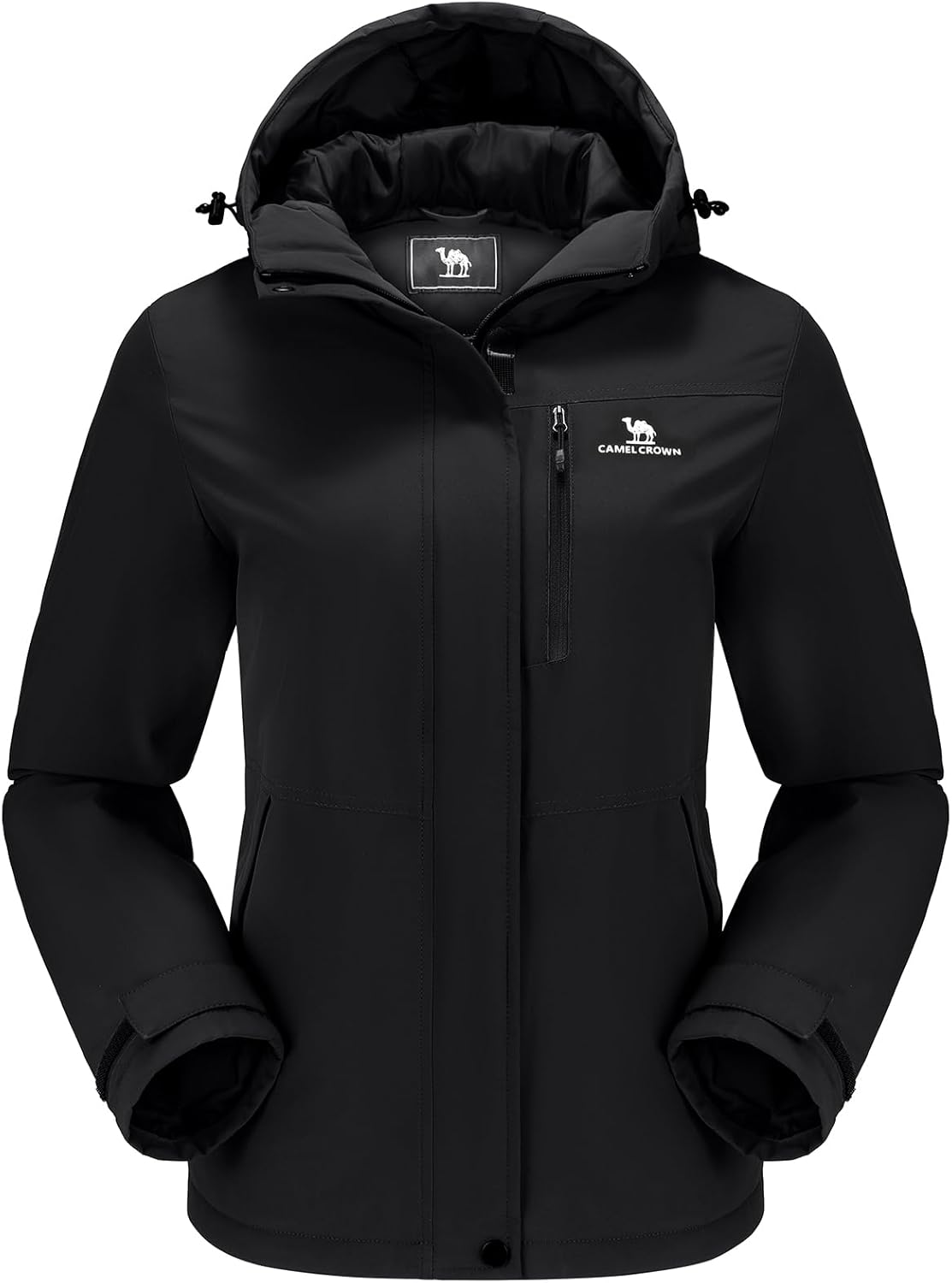 CAMEL CROWN Women's Waterproof Ski Jacket Windproof Hooded Winter Coat Warm Inne...