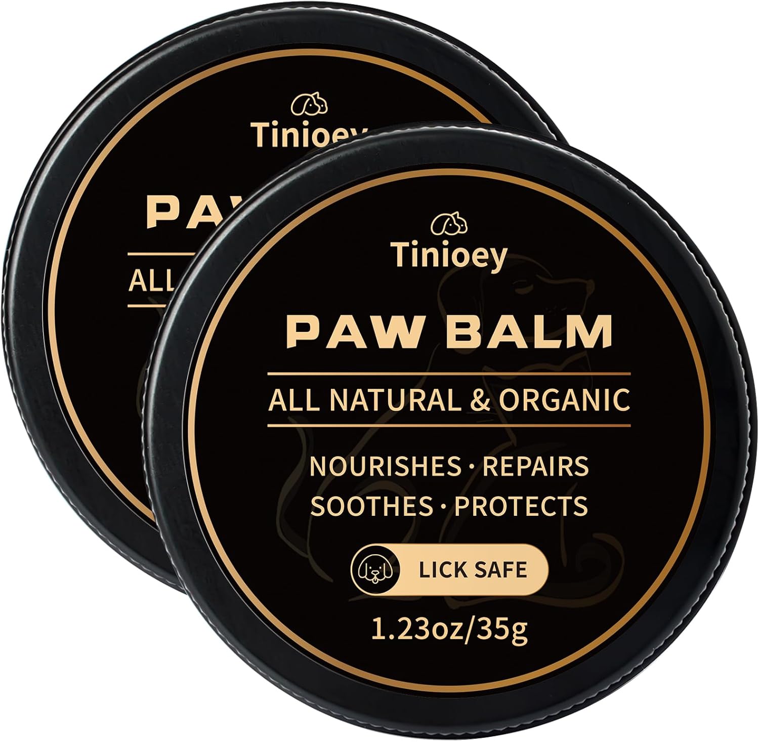 All-Natural Lick Safe Dog Paw Balm for Dogs & Cats | 2 Pack Dog Paw Pad Balm Paw...