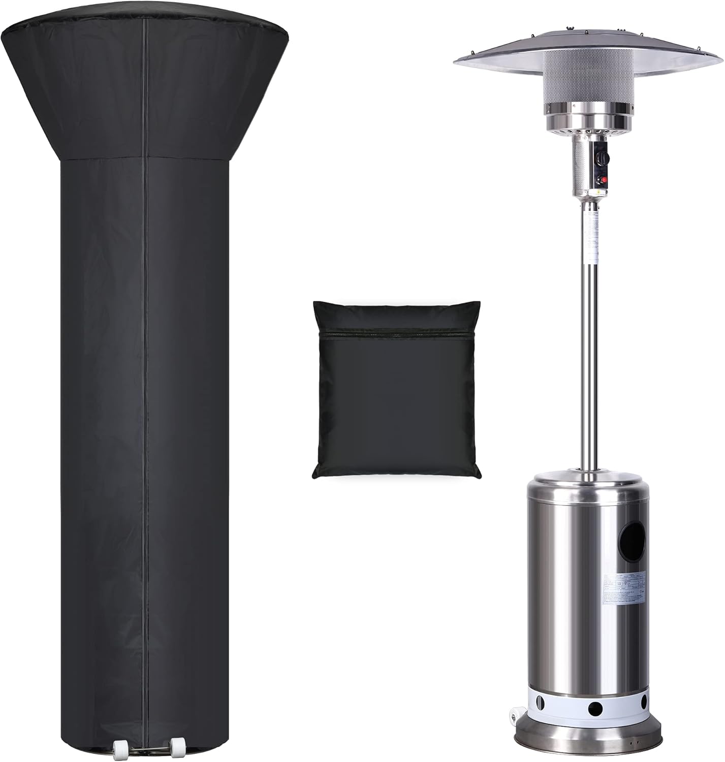 Patio Heater Covers with Zipper and Storage Bag,Waterproof,Dustproof,Wind-Resist...