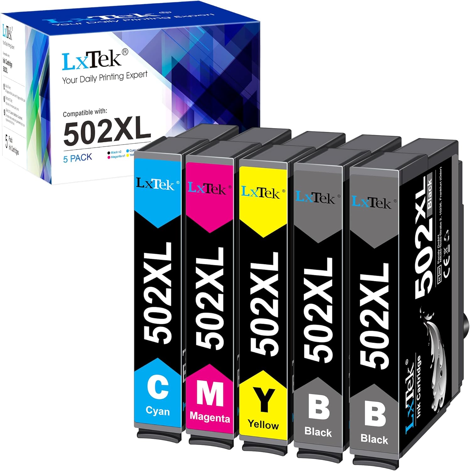 LxTek 502XL Compatible Ink Cartridge Replacement for Epson 502 XL Ink Cartridges...
