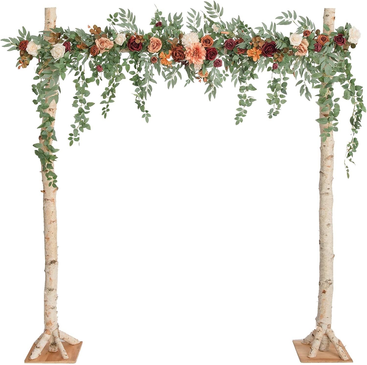 Ling's Moment 6.5FT Backdrop Flower Garland Decorations, Fall Artificial Wedding...