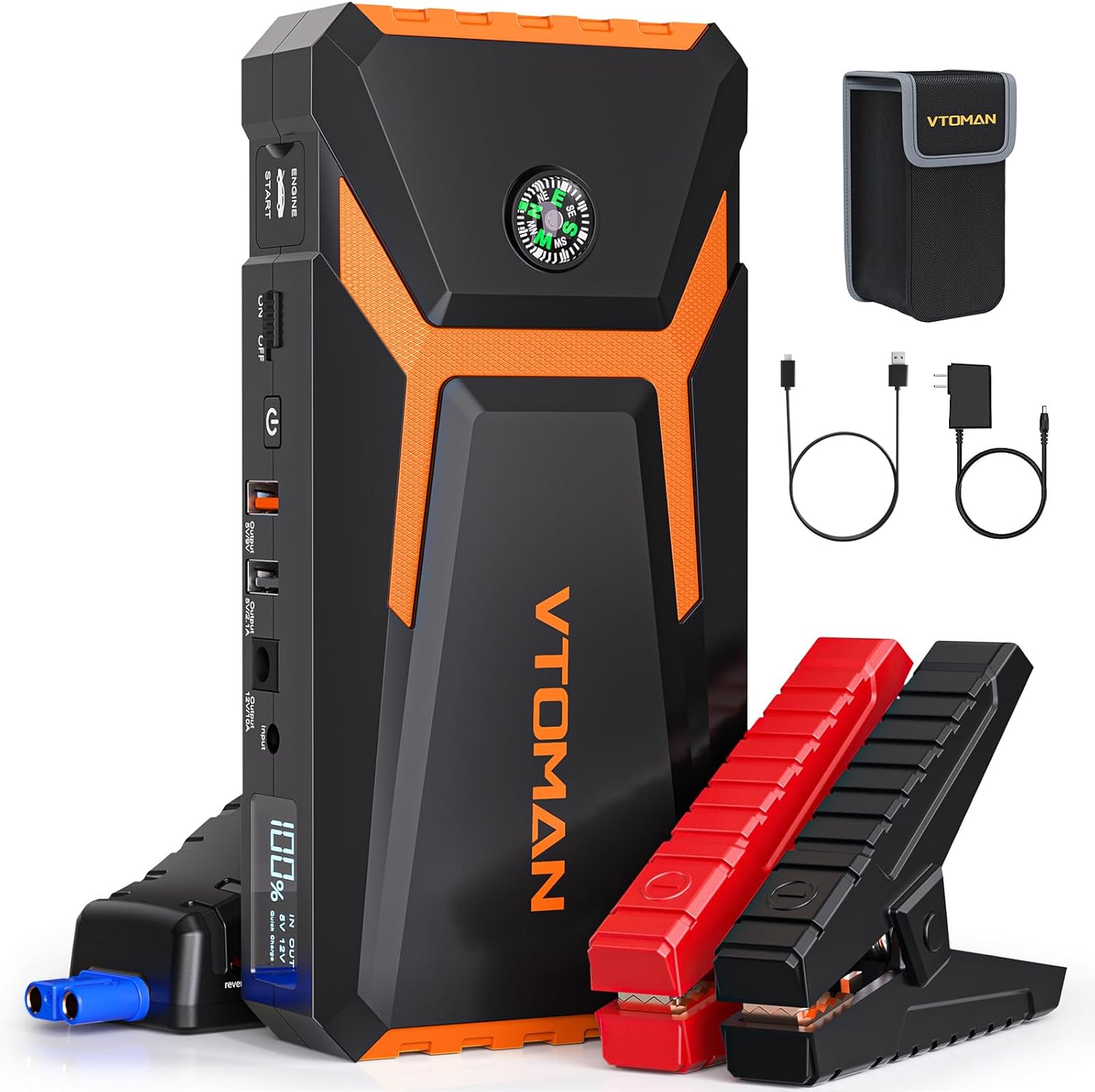 VTOMAN V8 Pro 3000A Jump Starter, Car Battery Charger Jump Starters for Up 8.5L...