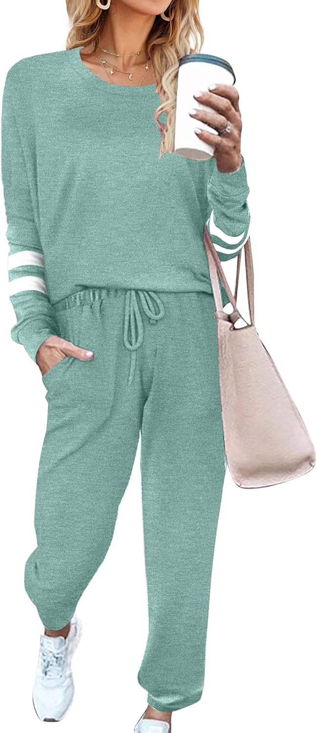 Ekouaer Sweatsuits Womens Loungewear Set Tracksuit Long Sleeve Pajamas Set with...
