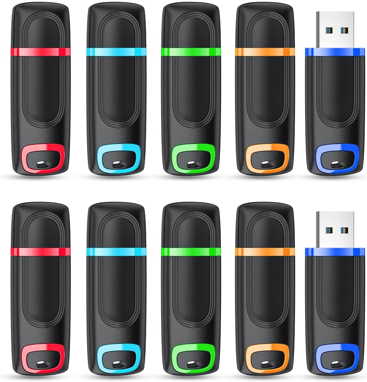Vansuny 10 Pack 8GB USB Memory Stick Bulk USB 2.0 Flash Drive Cap Design USB Sti...