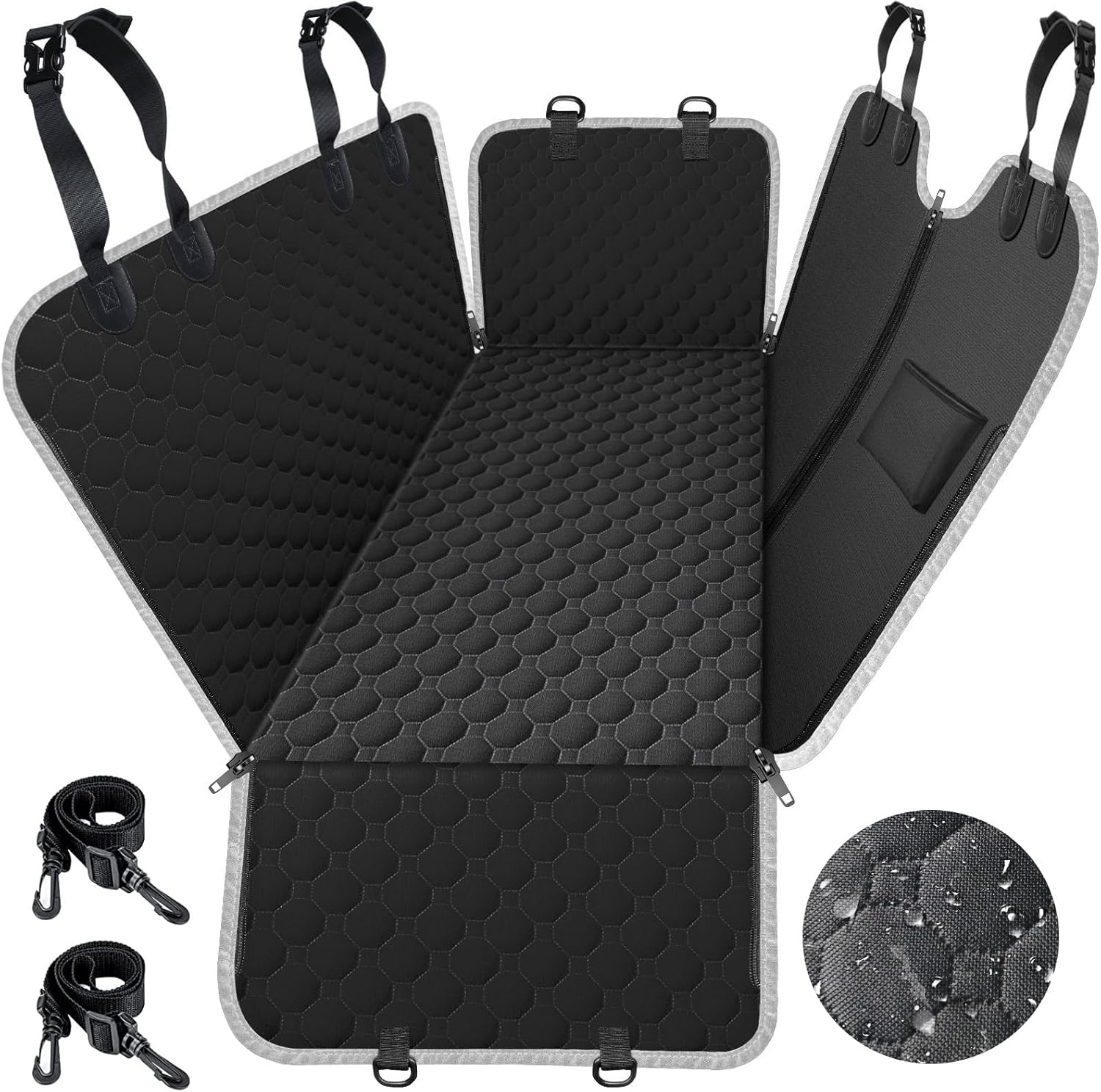 Mancro Dog Car Seat Cover for Back Seat, Waterproof Car Seat Protector for Dogs...