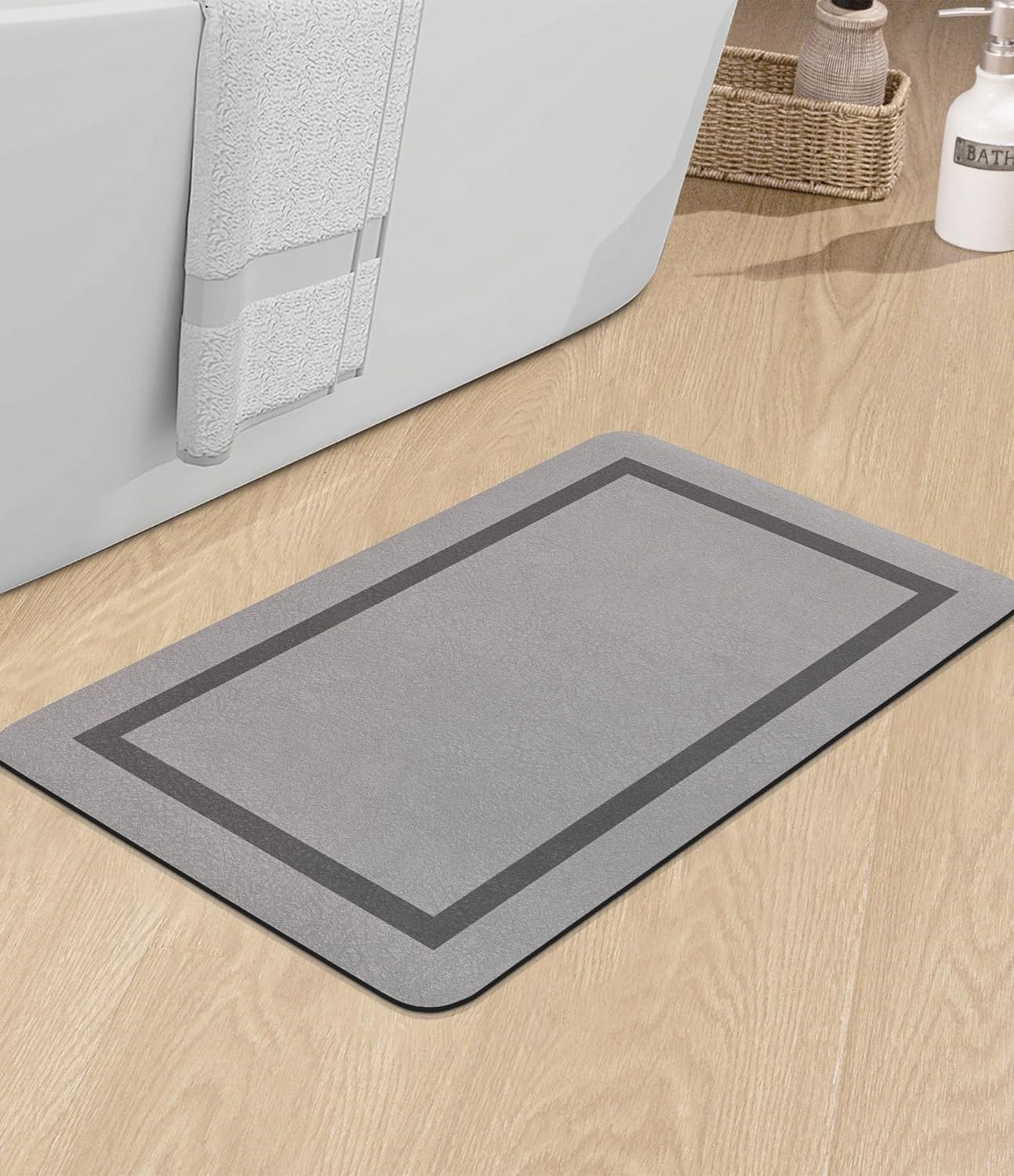 chakme Bathroom Mat Rugs 24x16, Ultra Thin Magic Mat Bathroom Rug Non Slip Bath...