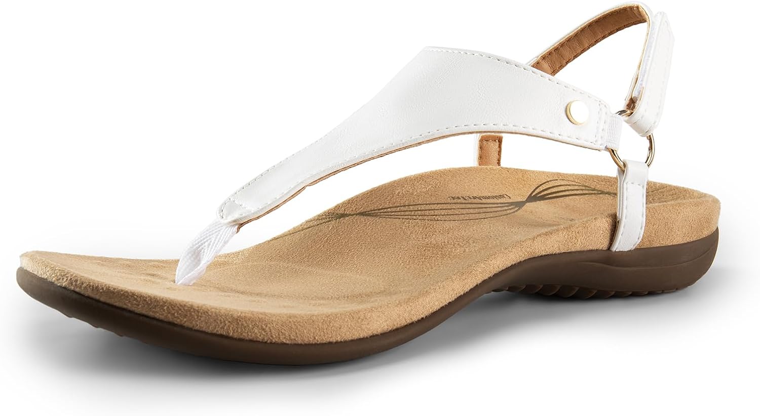 DREAM PAIRS Women's Flat Sandals Arch Support Orthopedic Comfortable Soft Cushio...