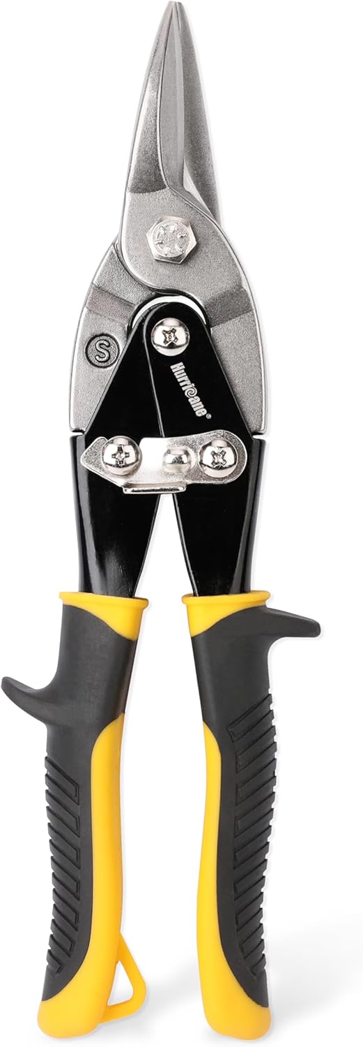 HURRICANE 10 Inch Aviation Tin Snips, Heavy Duty Metal Cutter Shears for Cutting...