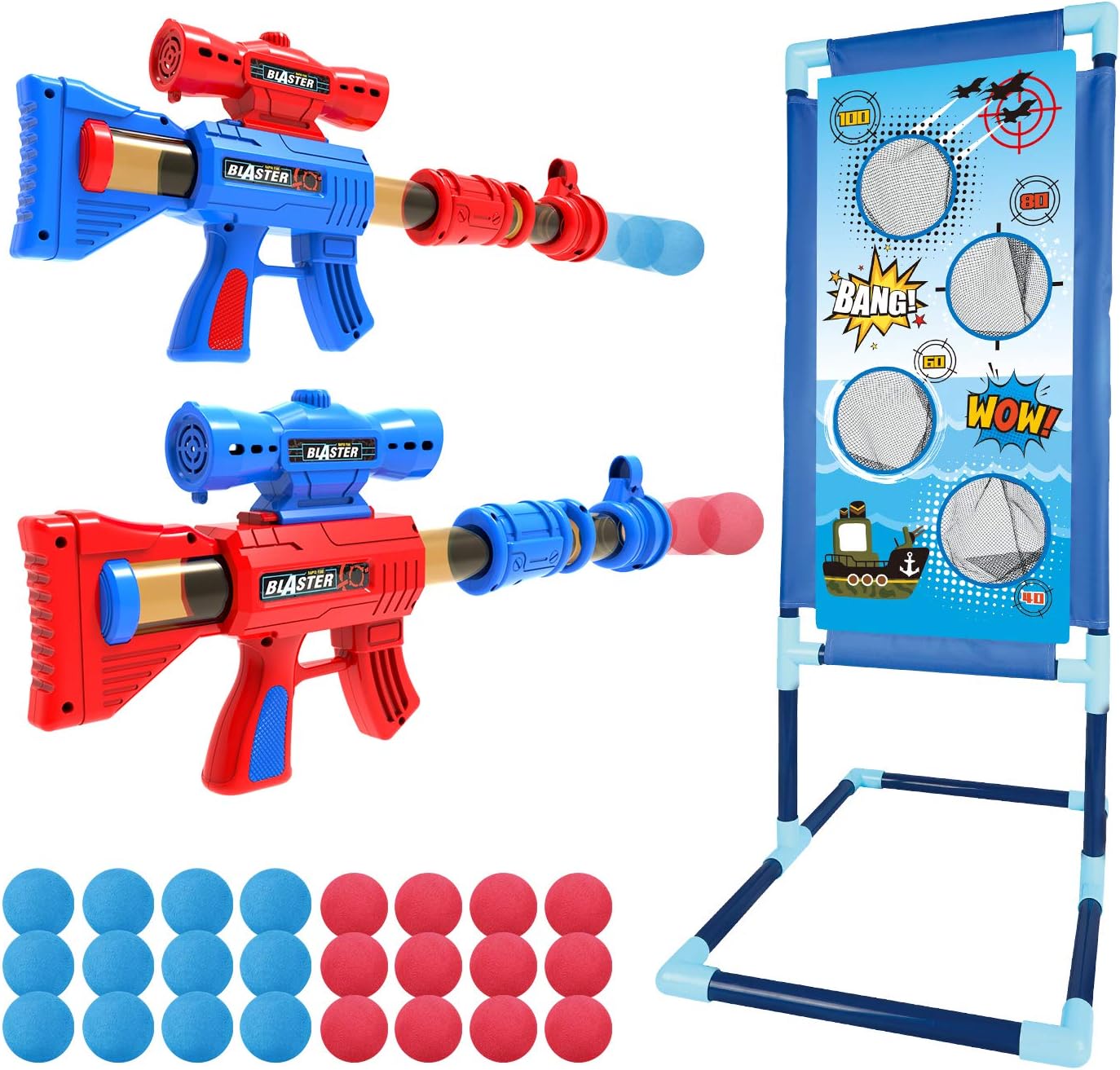 YEEBAY Shooting Game Toy for Age 6, 7, 8,9,10+ Years Old Kids, Boys - 2pk Air Gu...