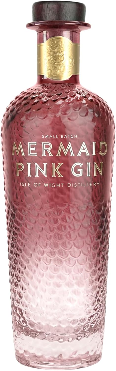 Mermaid Pink Gin - Smooth & Refreshing with Strawberry & Citrus, Vegan & Gluten...
