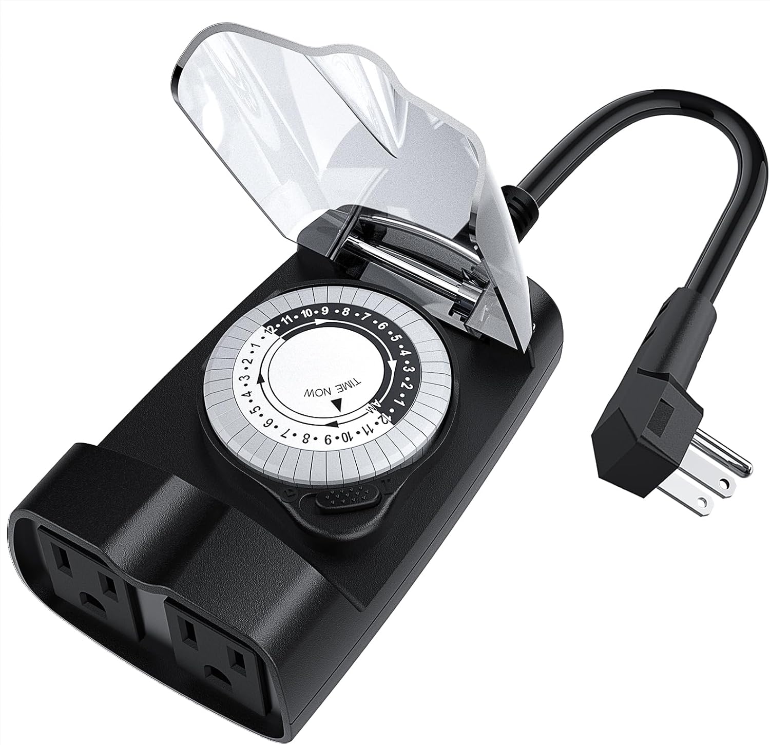 G-Homa 24 Hour Mechanical Outdoor Timer Outlet, Outdoor Timer for Lights, Waterp...