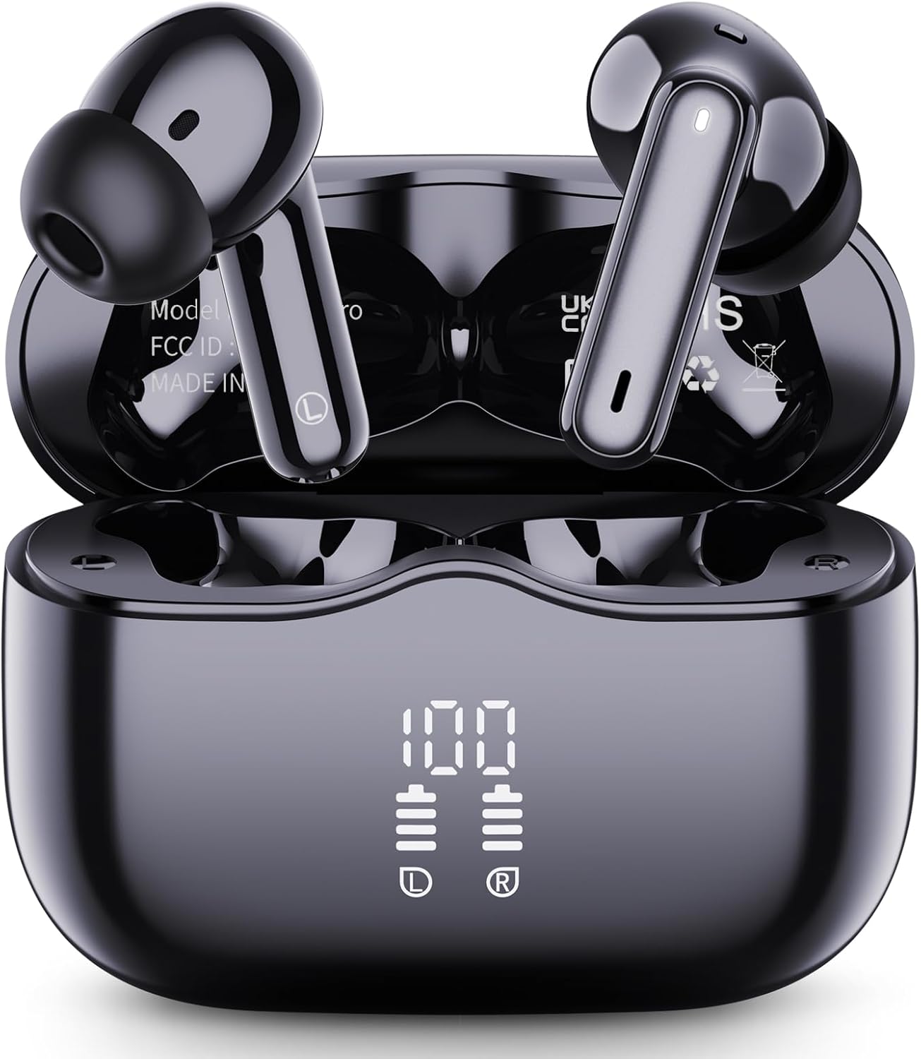 Wireless Earbuds, Bluetooth 5.4 Headphones in Ear with 4 ENC Noise Cancelling Mi...