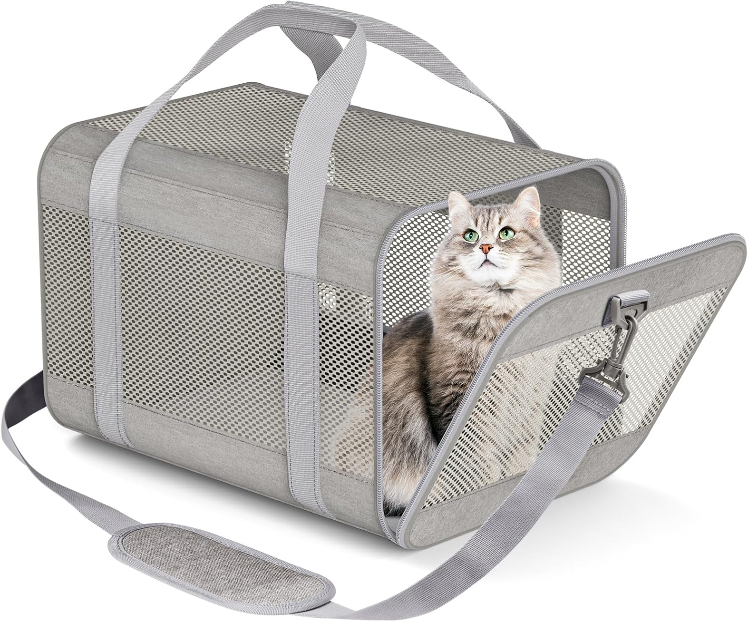 Prodigen Cat Carrier Dog Carriers for Small Dogs Soft Slided Airline Approved Co...