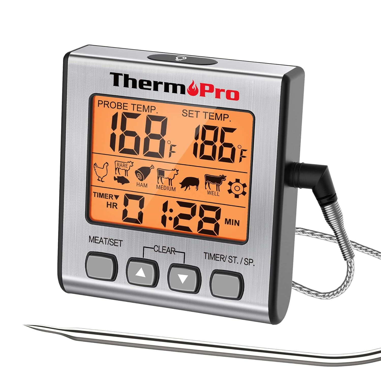 ThermoPro TP16S Digital Meat Thermometer for Cooki...