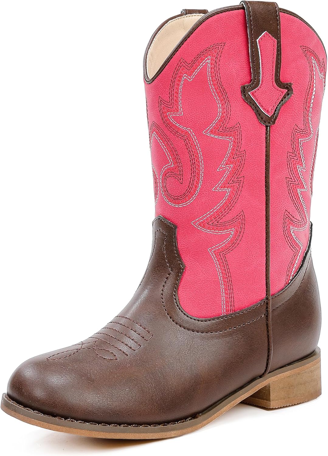 Girls Cowgirl Boots Unisex-Child Mid Calf Glitter Toddler Cowboy Boot Little Big...