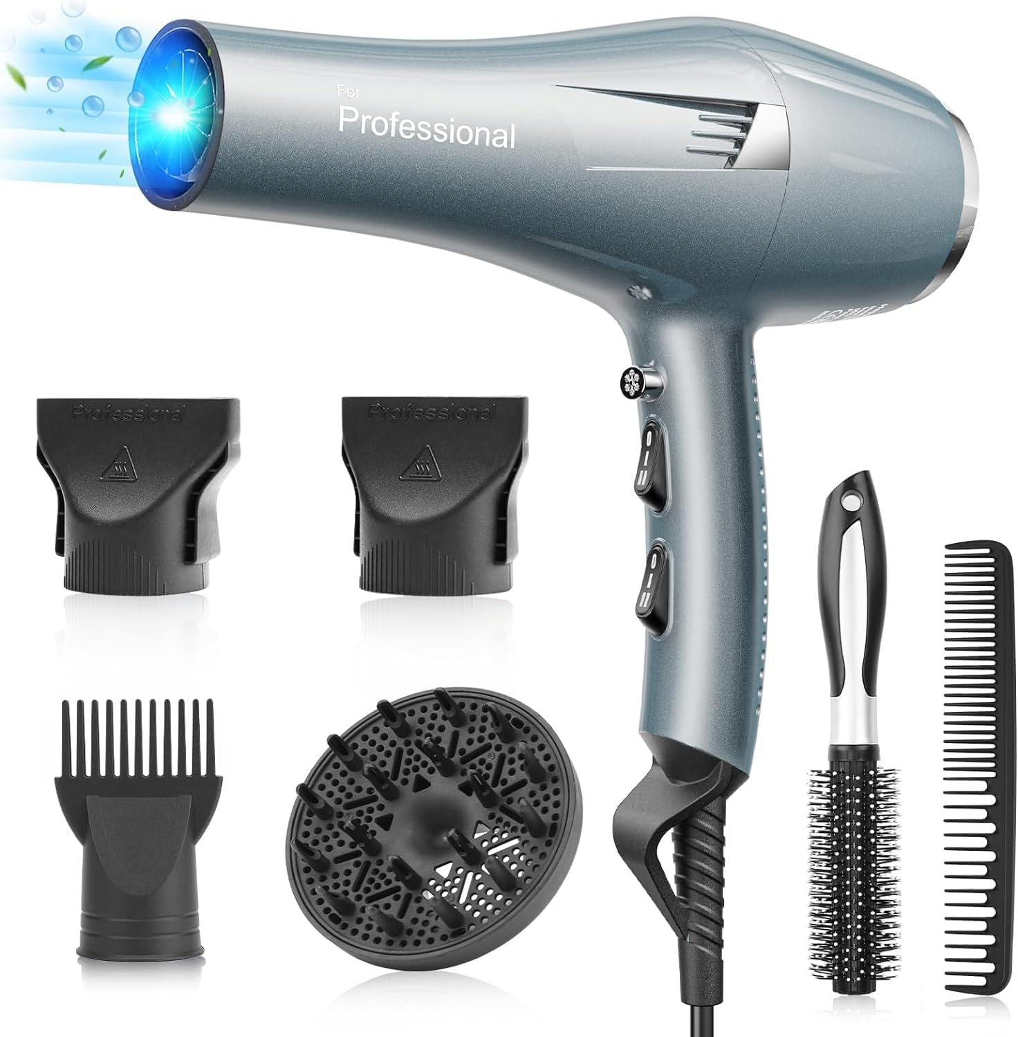 Faszin Hair Dryer Professional Ionic Hairdryer with 2 Speed 3 Heat Setting, with...
