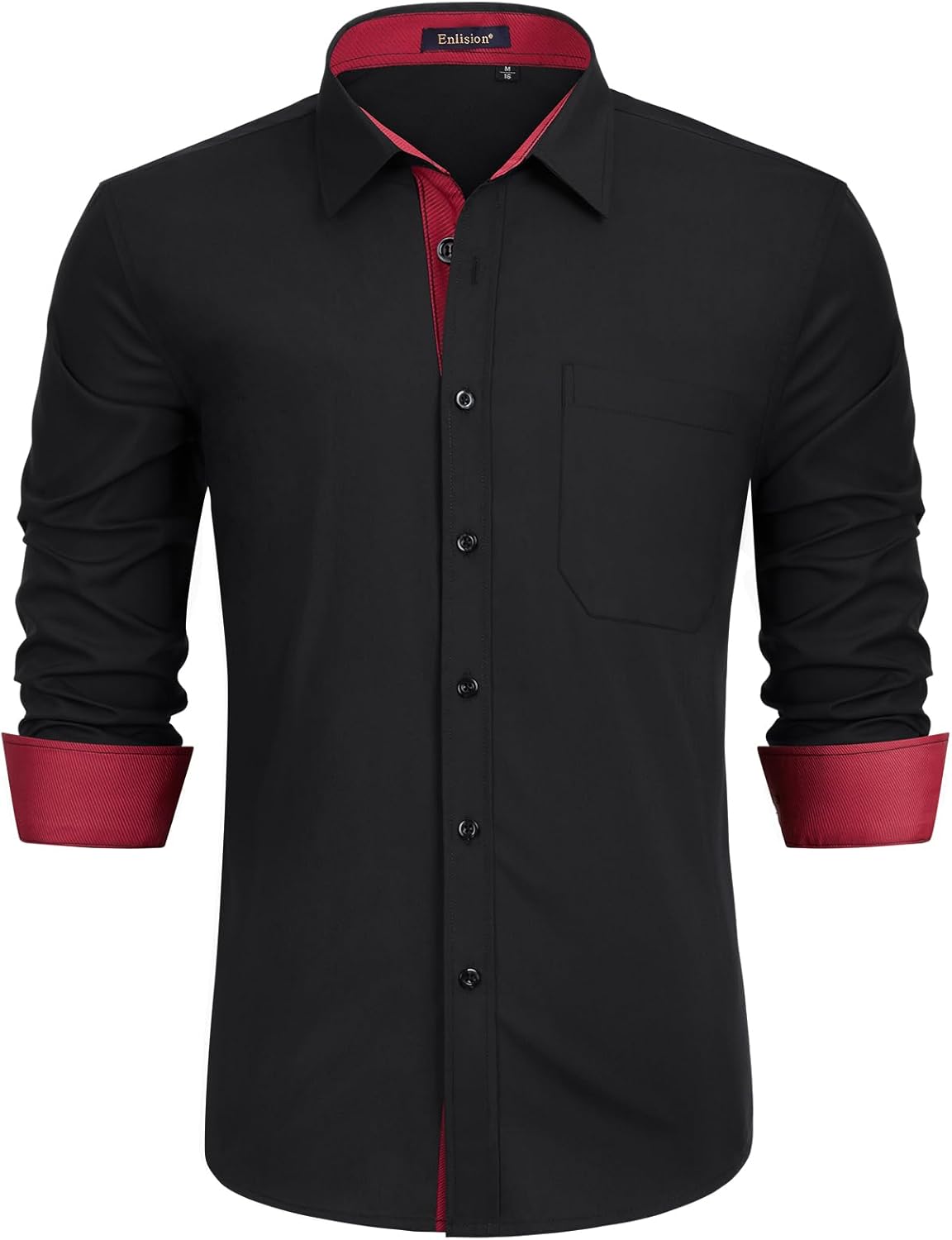 Enlision Men's Shirts Long Sleeve Regular Fit Wedding Dress Shirt Formal Busines...