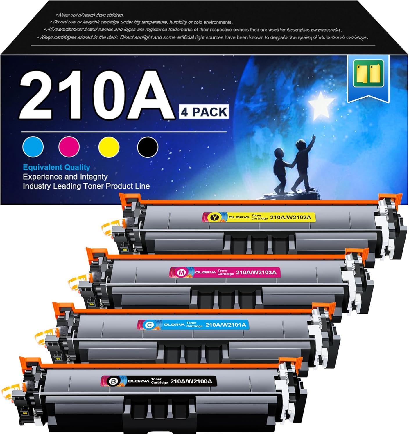 210A 210X Toner Cartridges 4 Pack | Replacement for HP 210A 210X Compatible with...