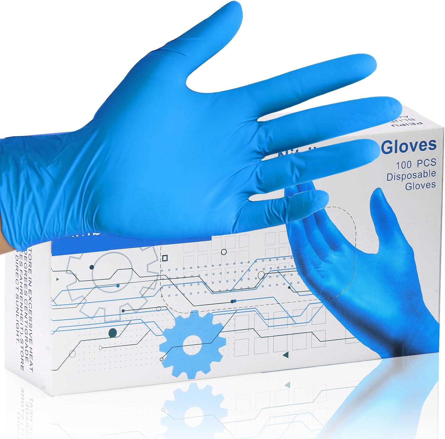 PEIPU Nitrile Exam Gloves Disposable Gloves，Powder Free, Cleaning Service Glove...