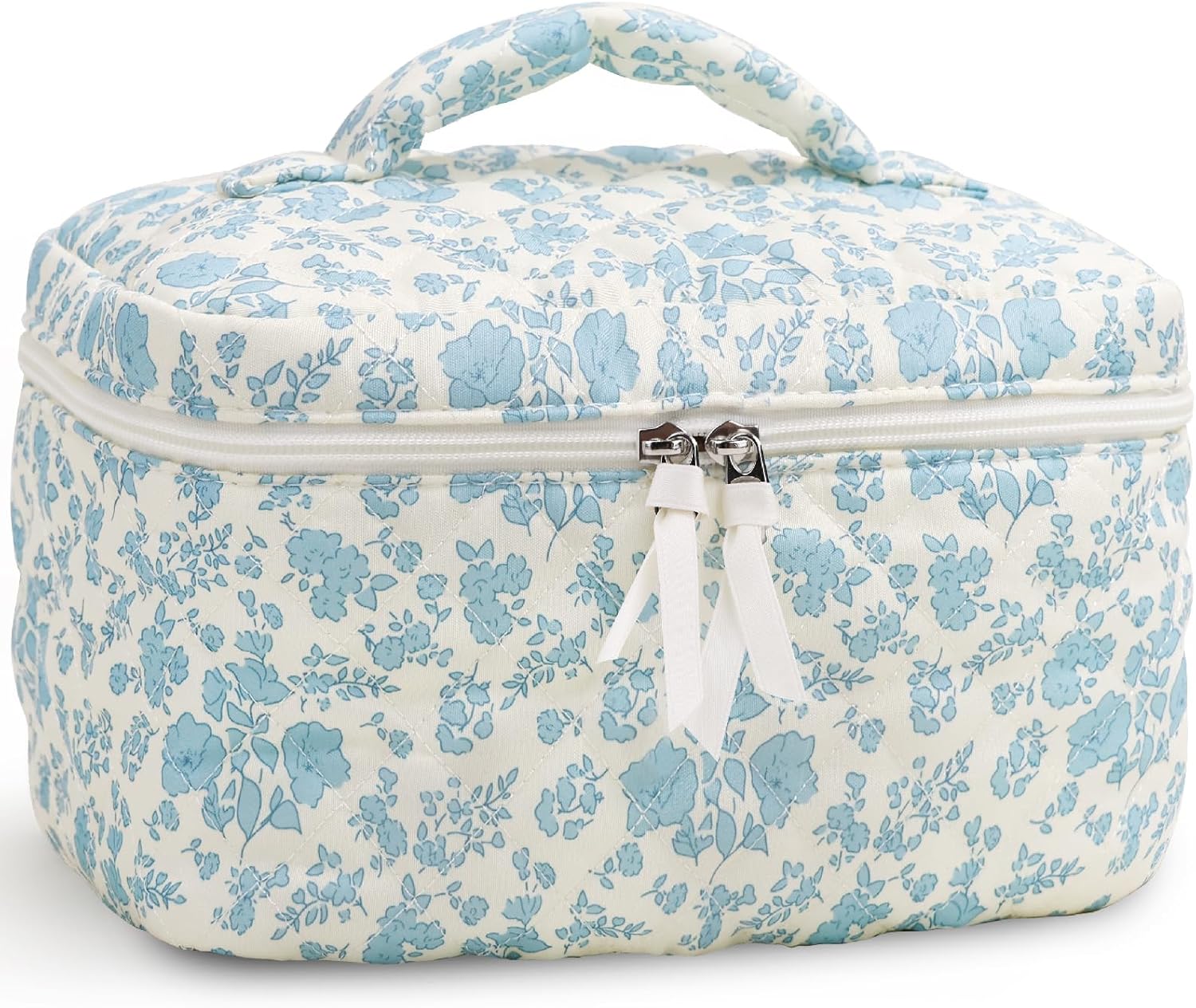 Prite Large Makeup Bag Cute Cosmetic Bag for Women Floral Coquette Aesthetic Toi...