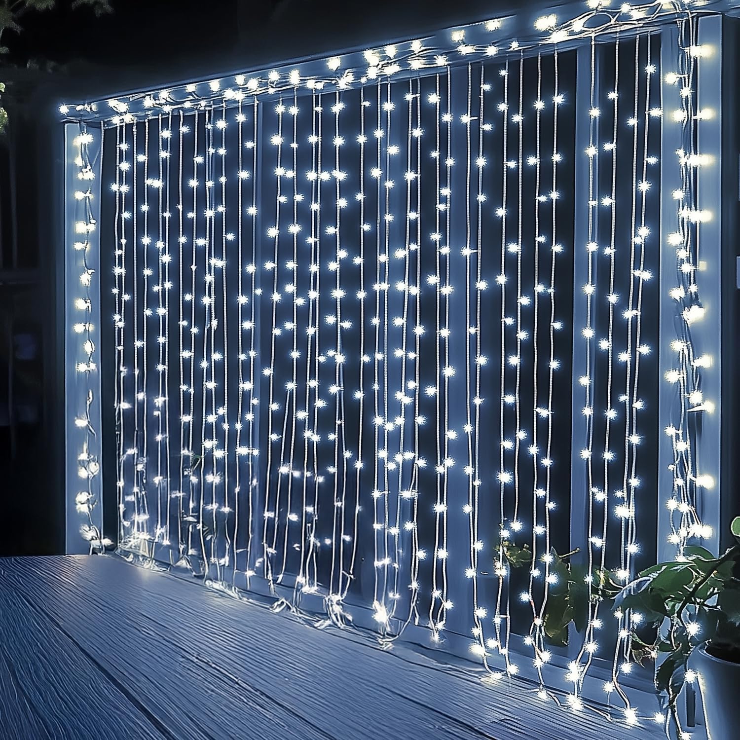Dazzle Bright 300 LED Curtain String Lights, Christmas Fairy Lights for Bedroom...