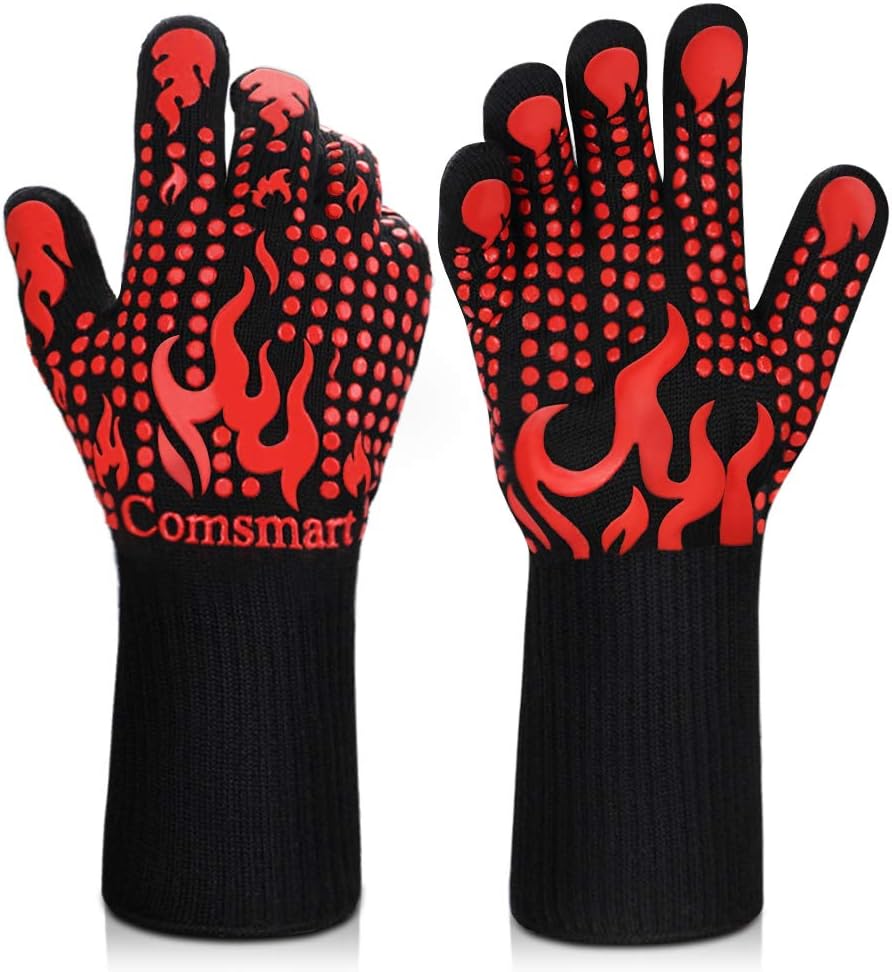 Comsmart BBQ Gloves, 1472 Degree F Heat Resistant...