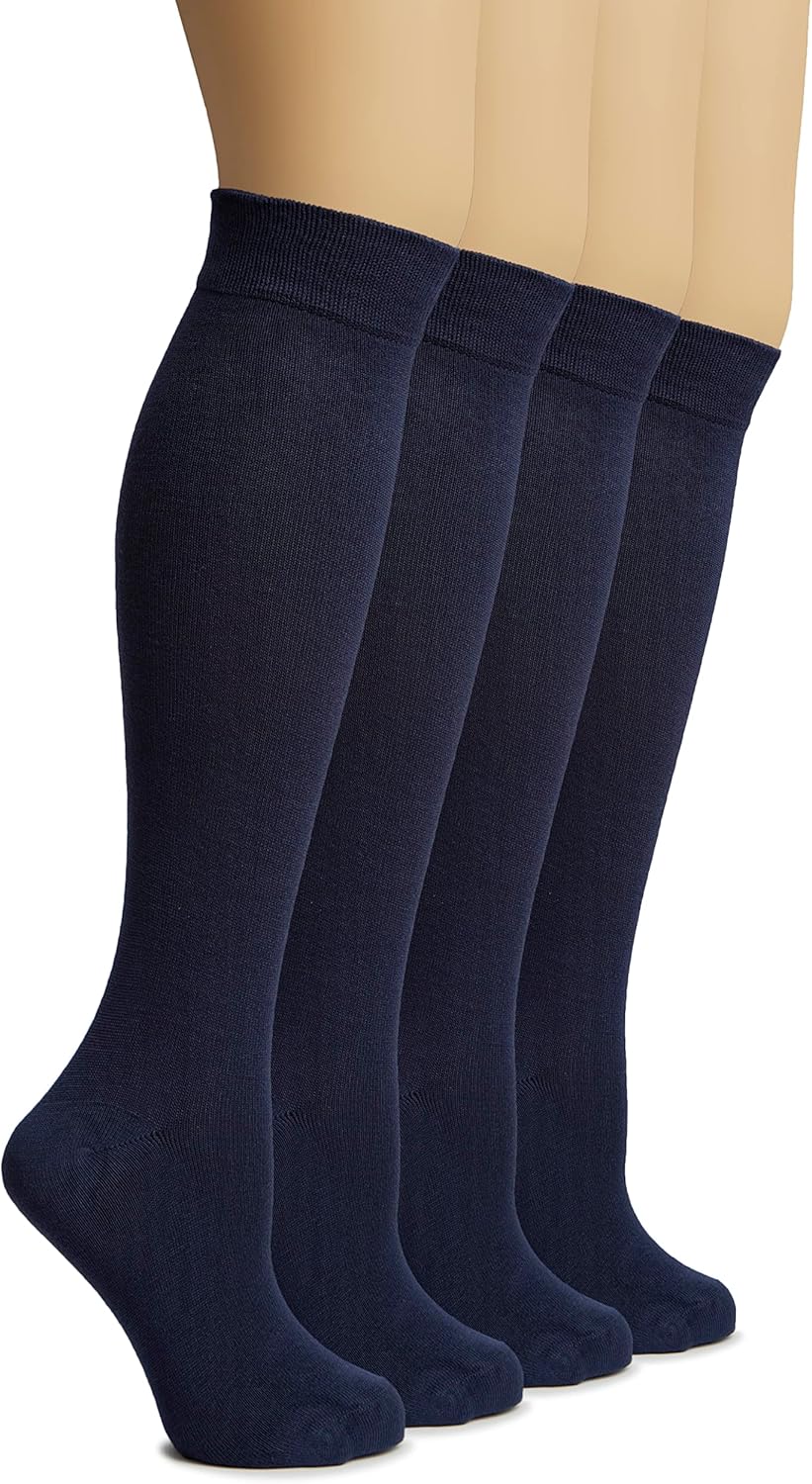 Hugh Ugoli Women's Bamboo Knee High Socks | Comfort Seam Long Dress Socks, Soft...
