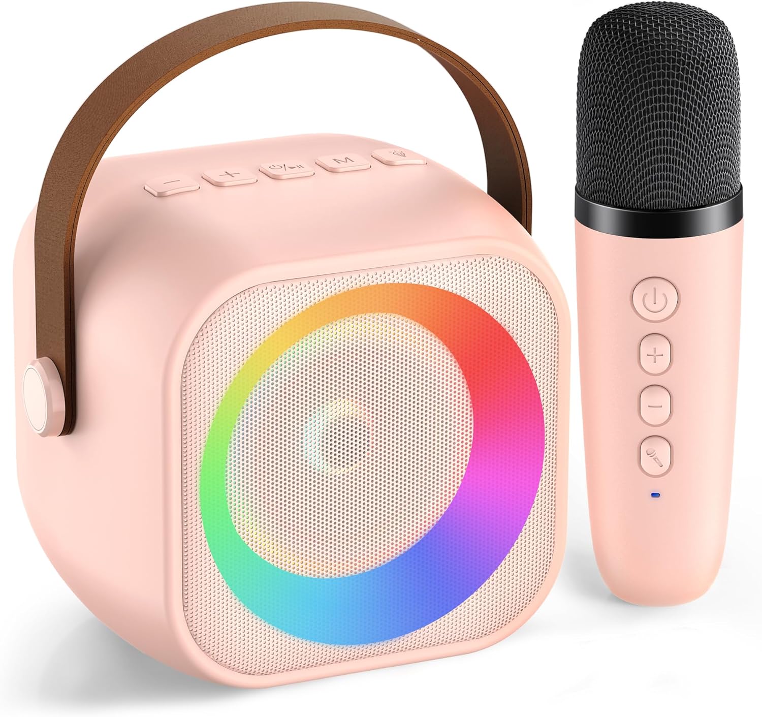 Mini Karaoke Machine for Kids Adults, Portable Bluetooth Speaker with Wireless M...