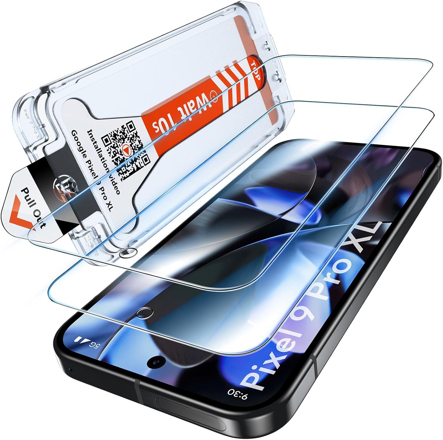LK for Google Pixel 9 Pro XL Screen Protector, 2 Pack HD Tempered Glass Screen P...