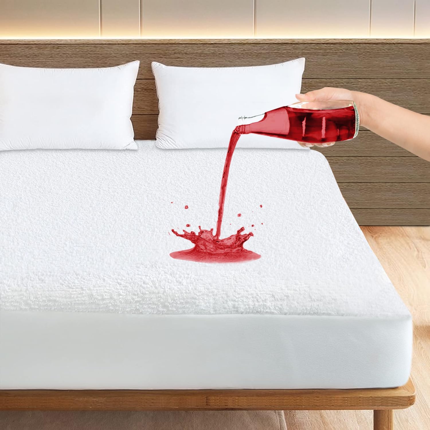 BedLooms Single Mattress Protector – 100% Waterproof Terry Towel Mattress Protec...