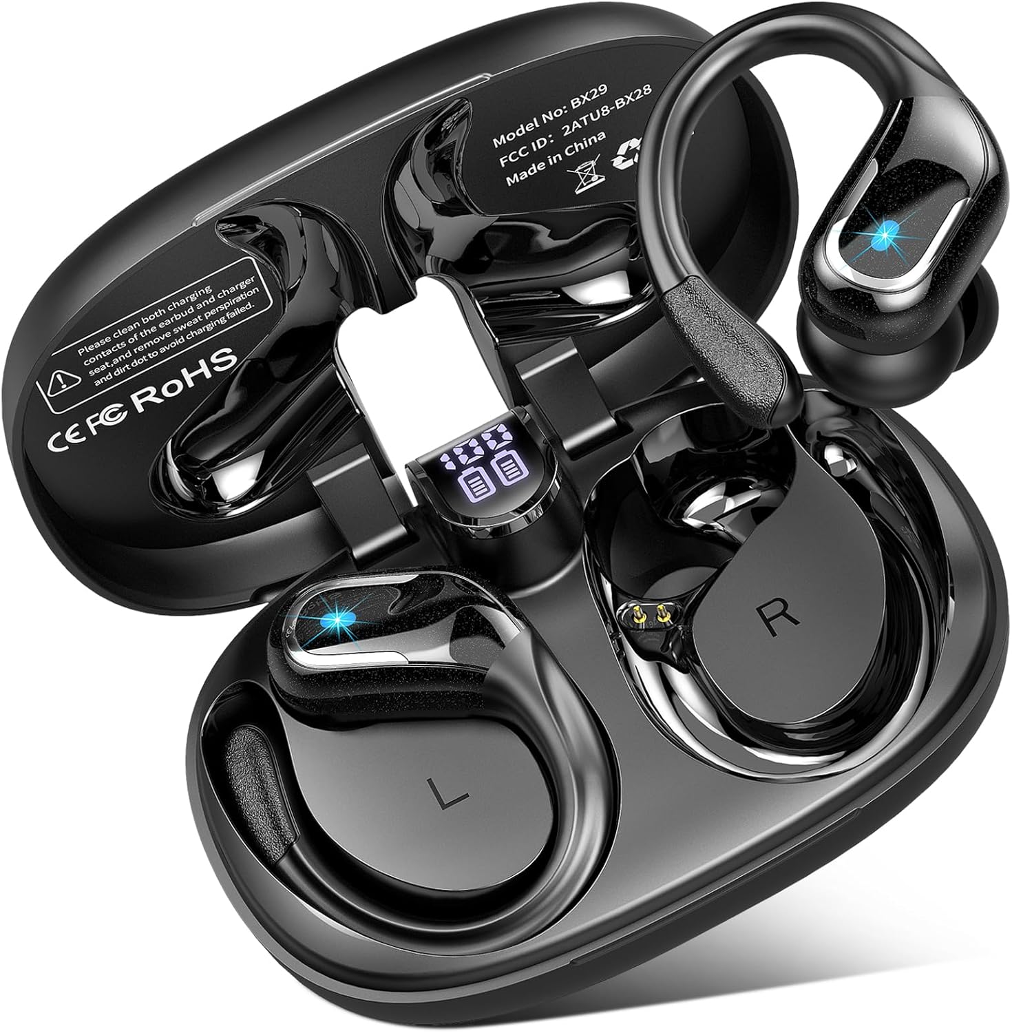 Wireless Earbuds, 2025 Bluetooth 5.4 Headphones Sport, 75H Stereo Wireless Earph...
