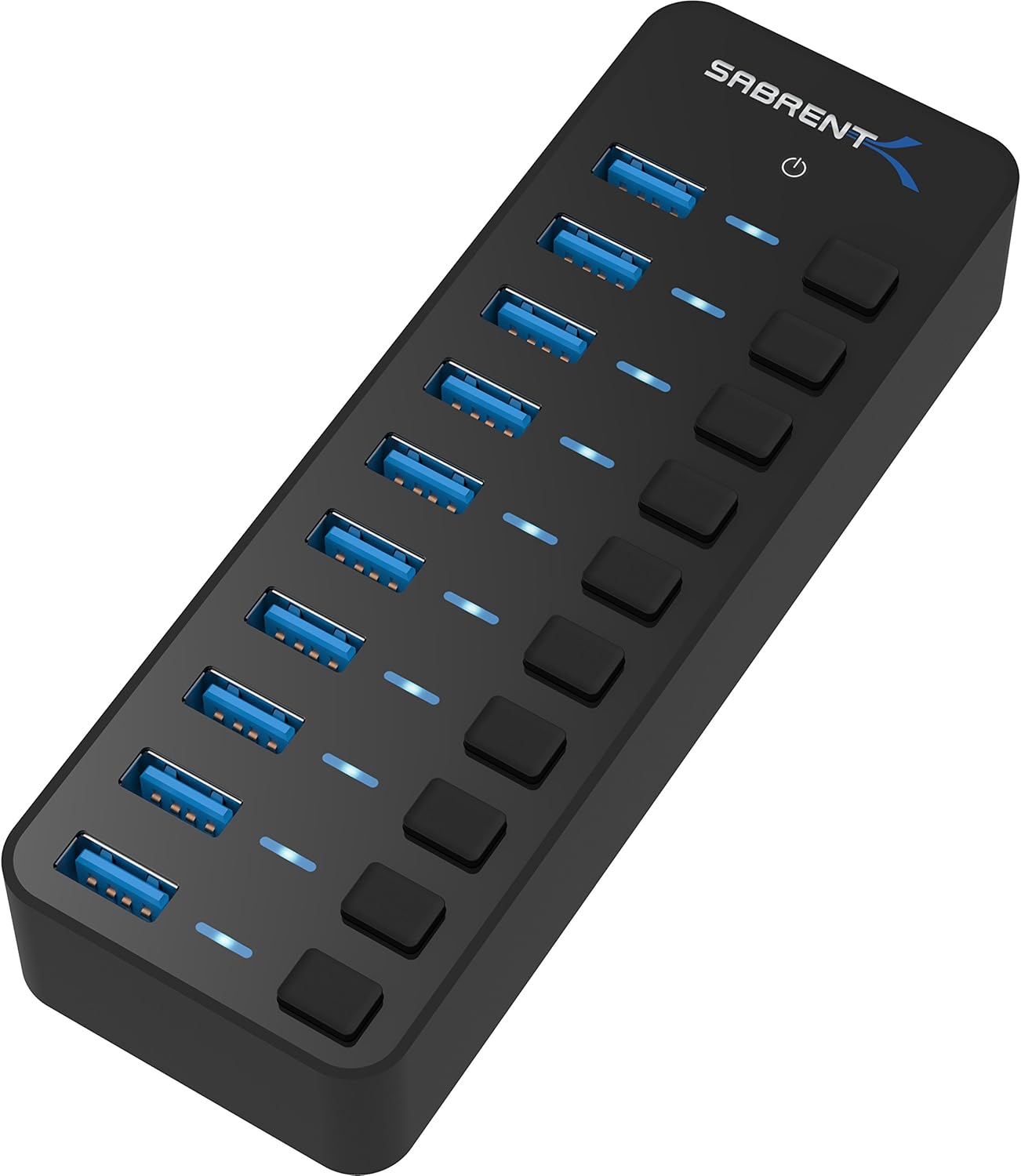 SABRENT USB Hub 10 Port Powered USB Docking Station 60W, Fast data Hub Multiple...