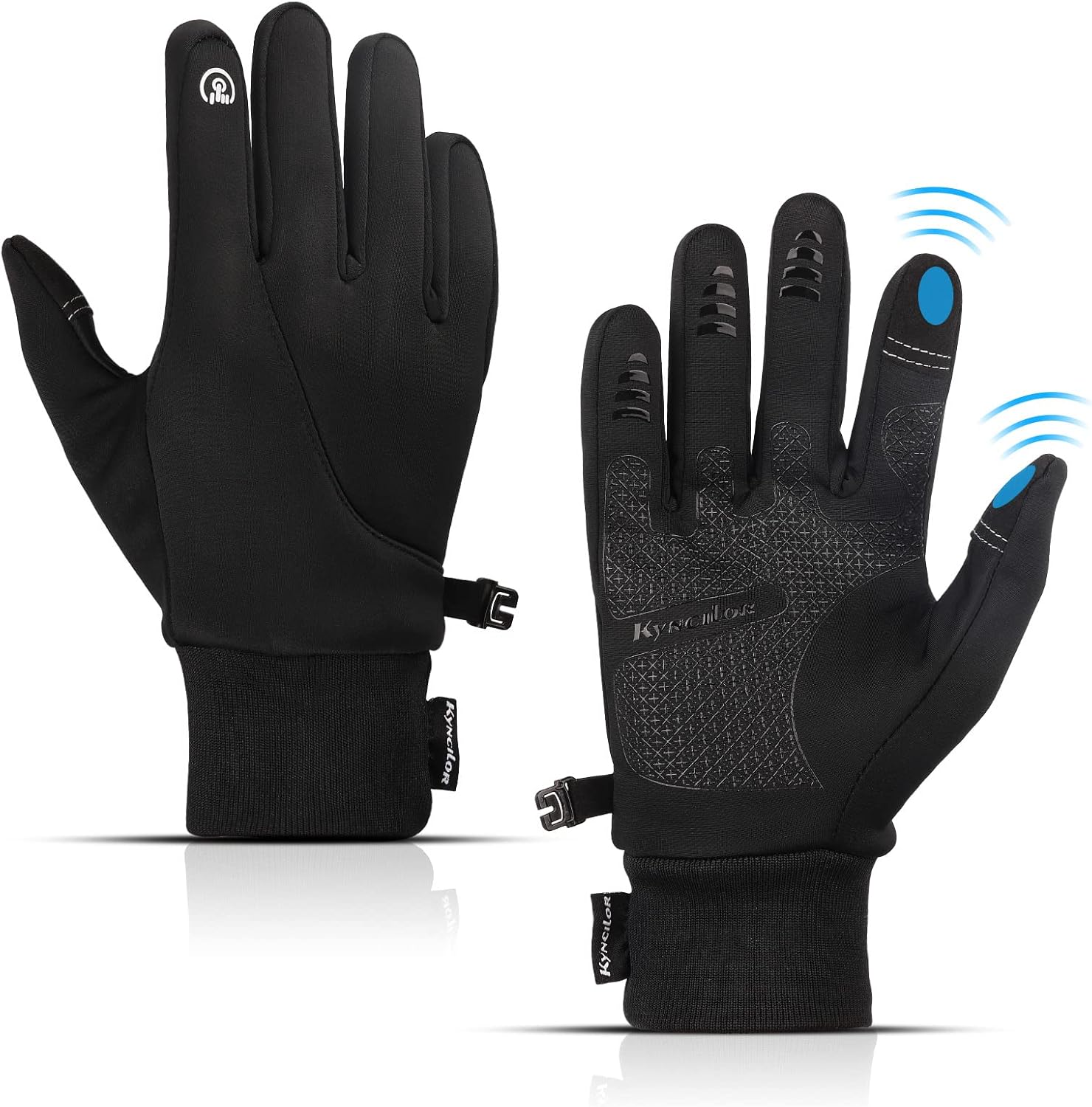Warm Winter Gloves, Windproof Waterproof Touchscreen Running Gloves, Non-Slip El...