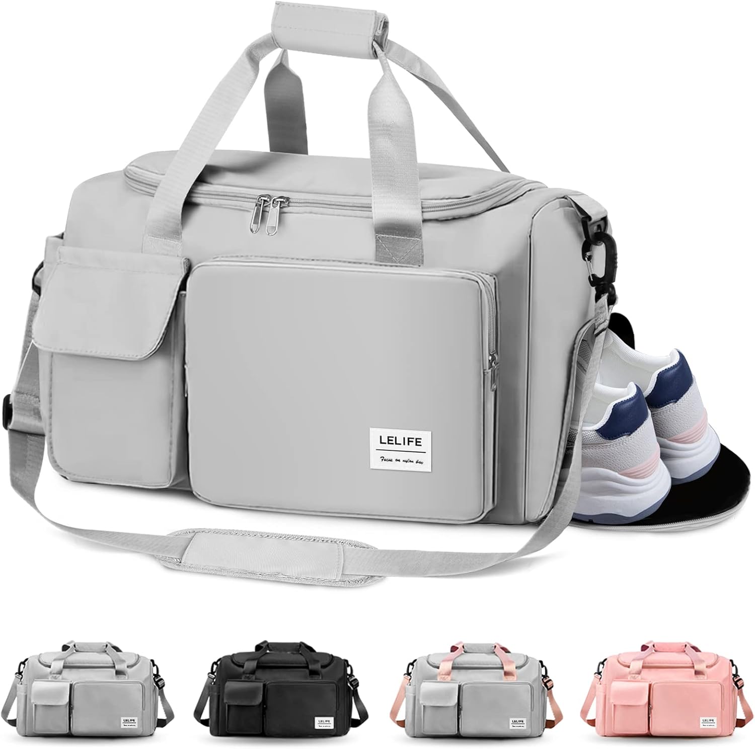 Gym Bag, Travel Bag with Wet Pocket, Portable Overnight Bags for Women, Waterpro...