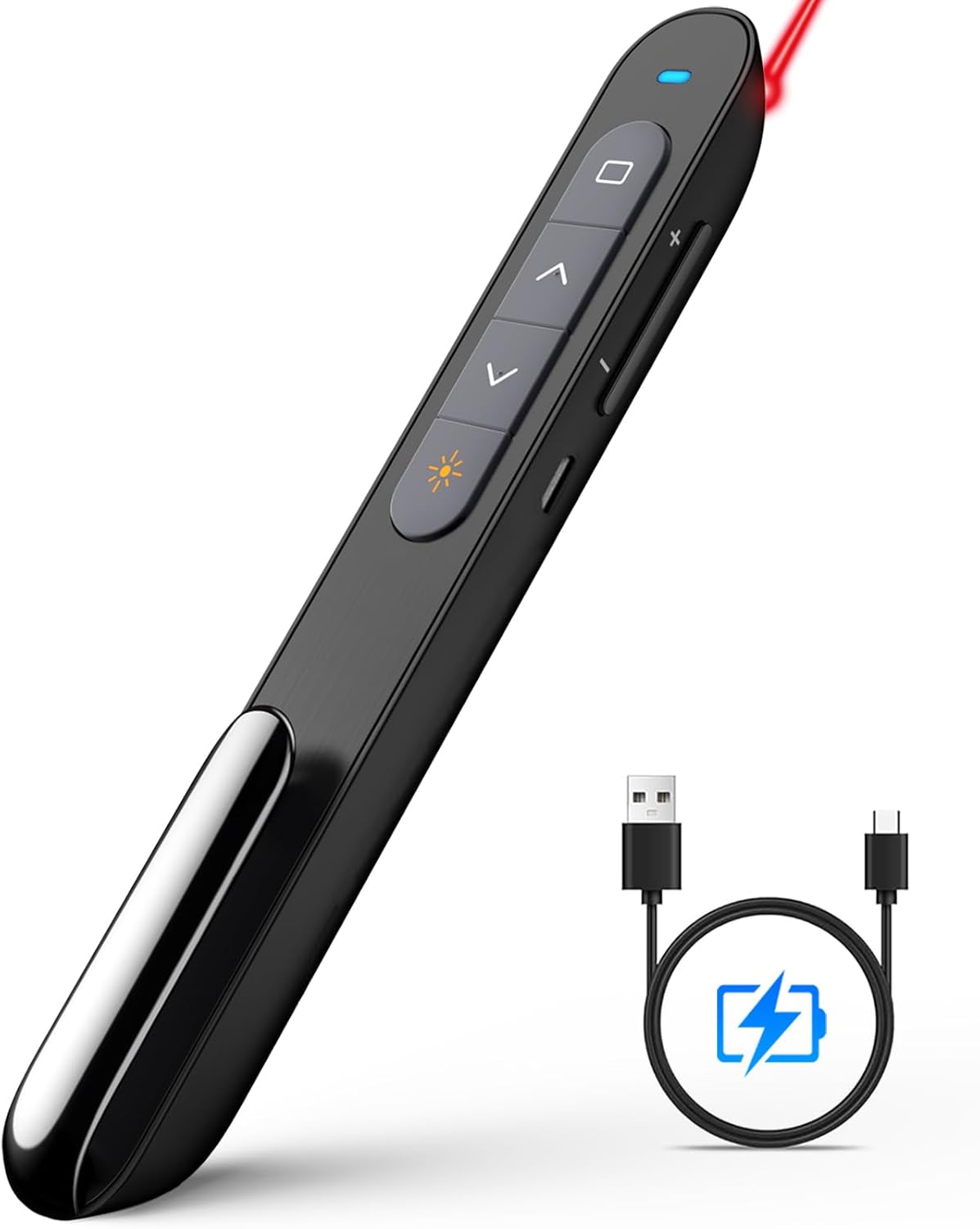NORWII N76 Wireless Presentation Clickers Rechargeable 100M/330FT, Hyperlink Vol...