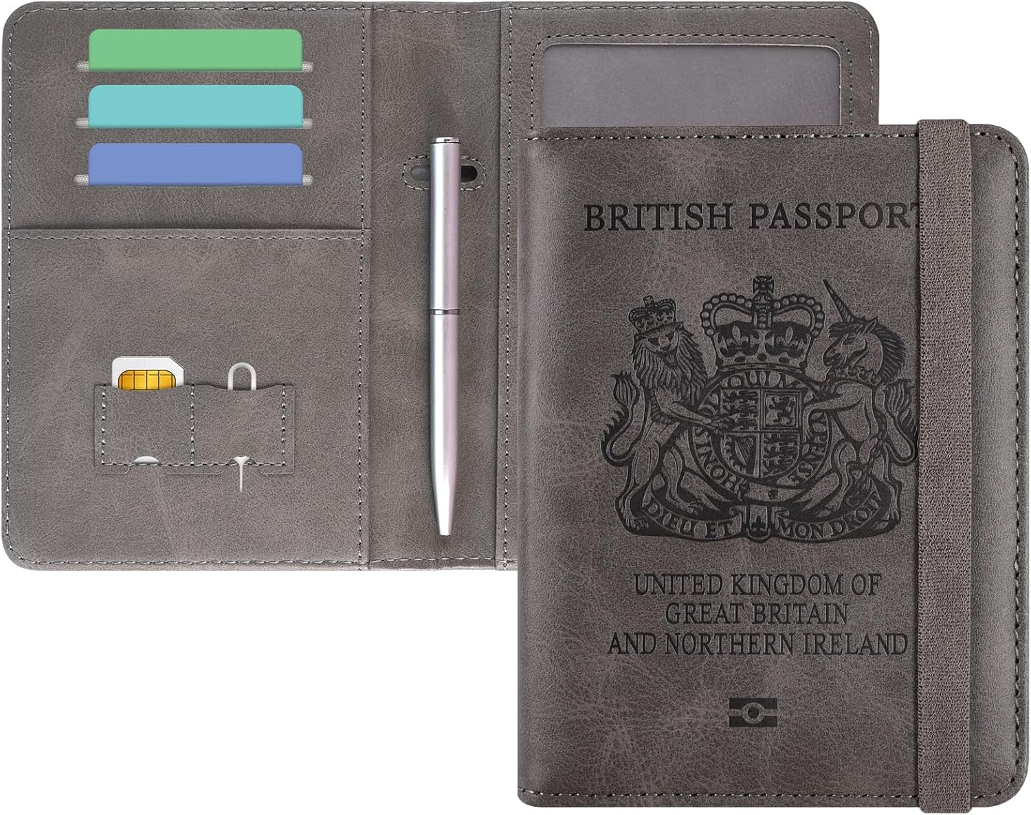DMLuna Passport Holder, Premium PU Leather Travel Passport Wallet RFID Blocking...