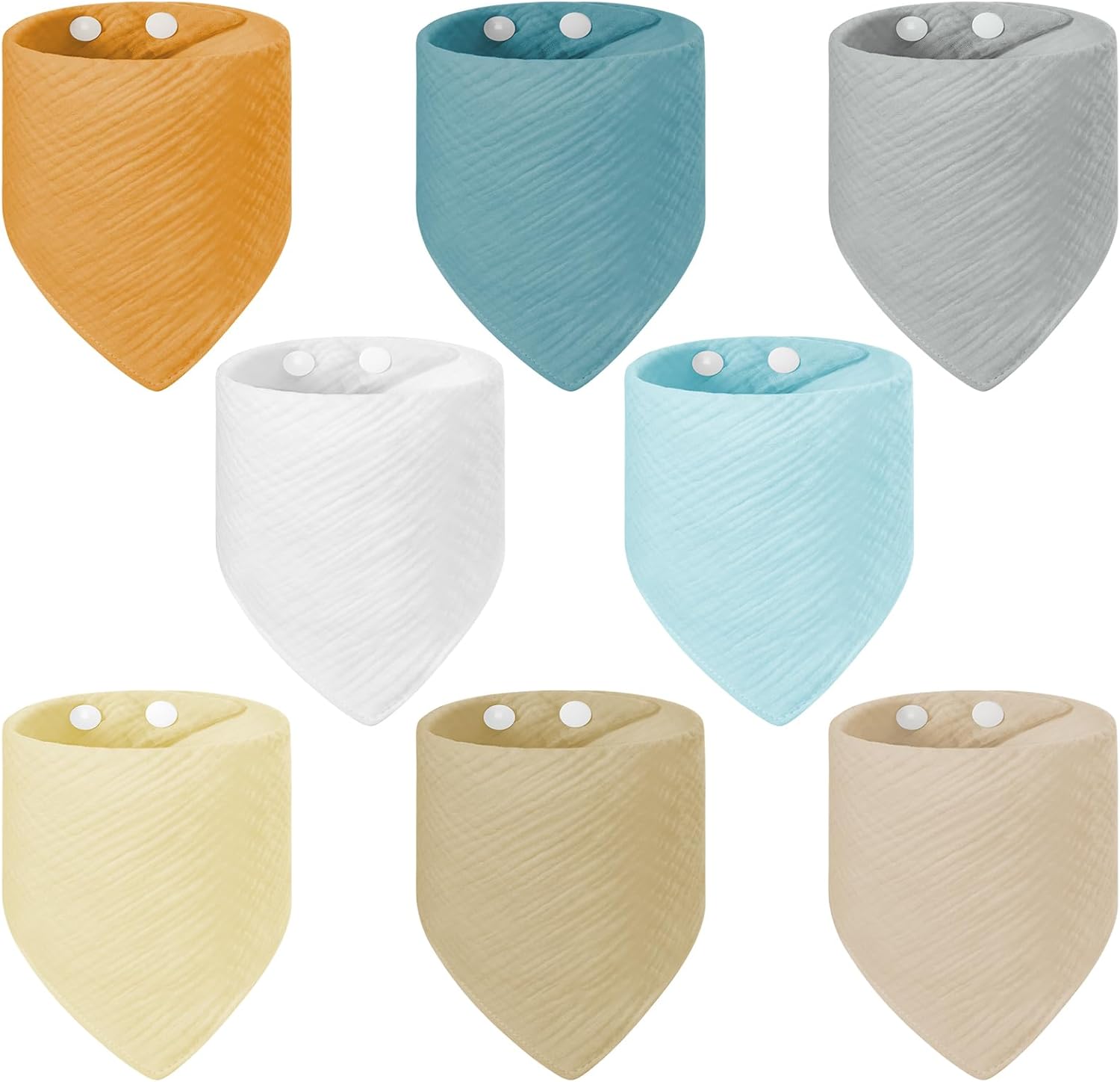 Vicloon Baby Bandana Dribble Bibs Drool Bibs, 8 Pack Baby Bandana Bibs with Adju...