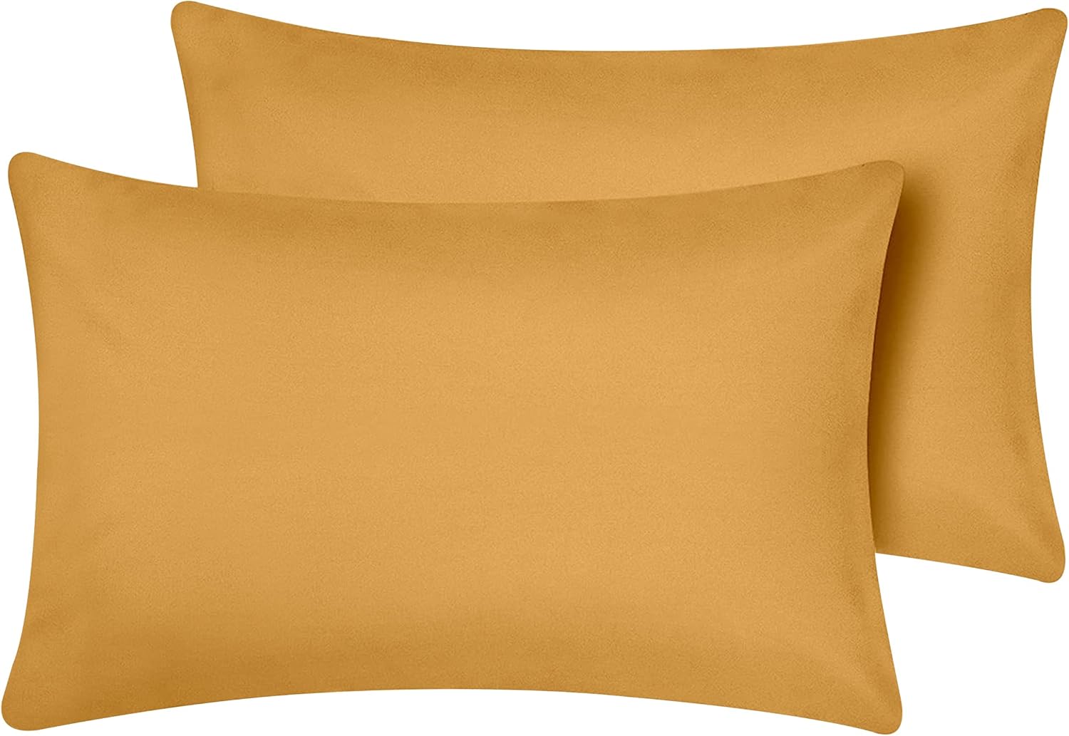 Oxford Homeware Ochre Pillow Cases 2 Pack Brushed Microfiber – Standard Pillowca...