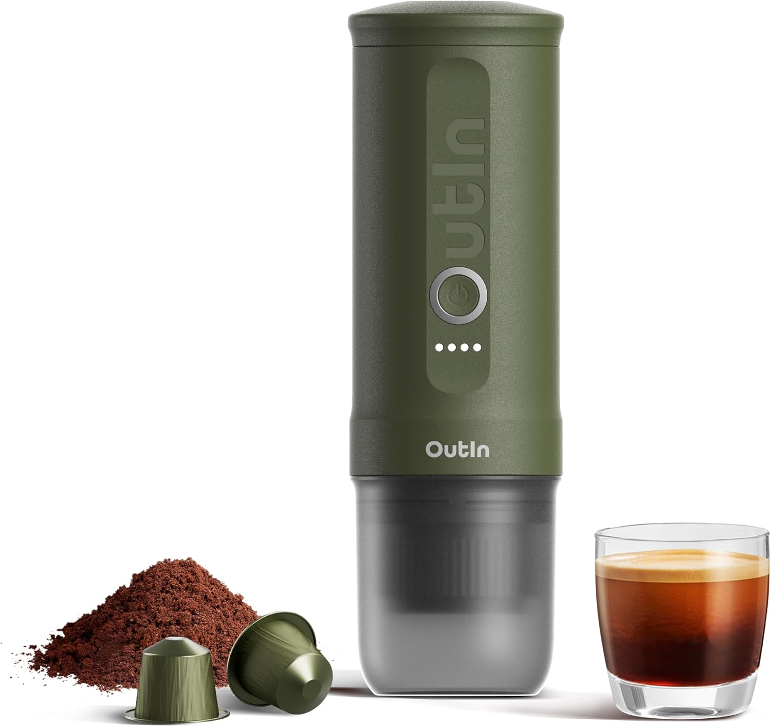 OutIn Nano Portable Electric Espresso Machine, Travel Coffee Maker for Camping,...