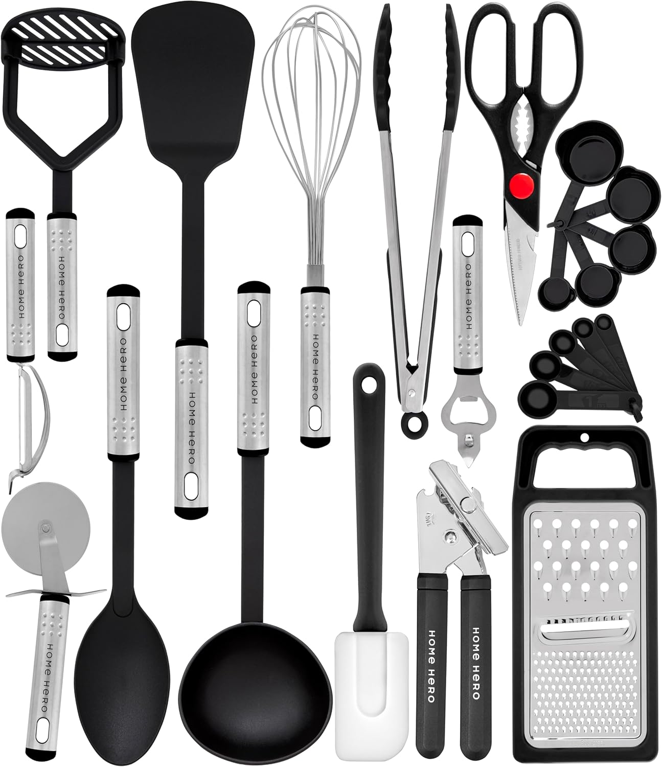 Kitchen Utensils Set - Non-Stick Heat Resistant Cooking Utensils Set - Spoons Tu...