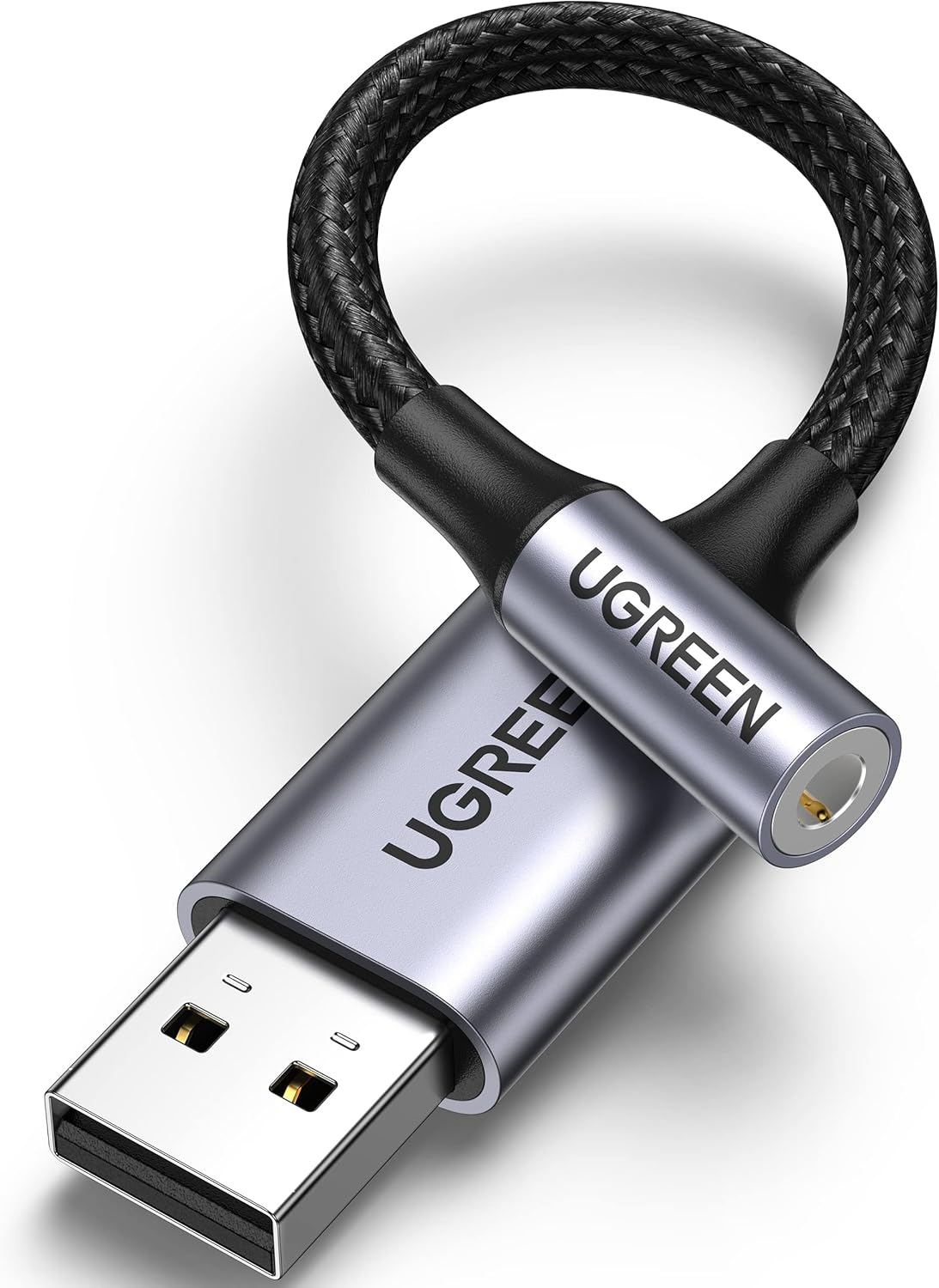 UGREEN USB to 3.5mm Jack Audio Adapter External Sound Card USB Aux TRRS Headphon...