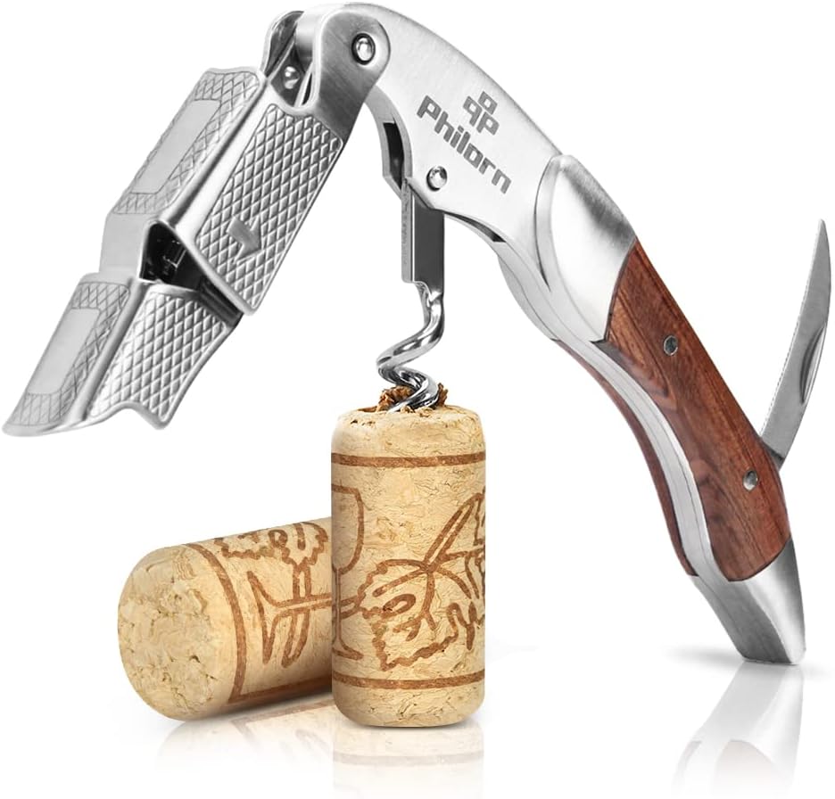 Philorn Professional Wine Opener Corkscrew Bottle Opener Foil Cutter All-in-one...