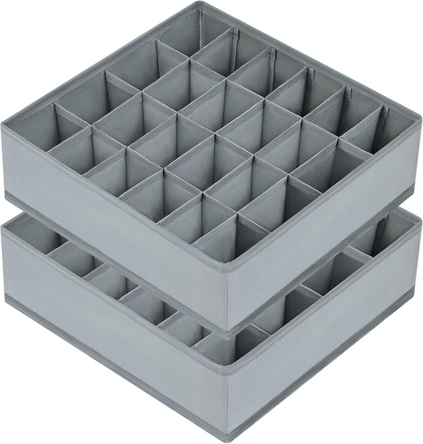 Joyoldelf Drawer Organisers Dividers 2 Packs Wardrobe Organiser, 24 Cell Collaps...