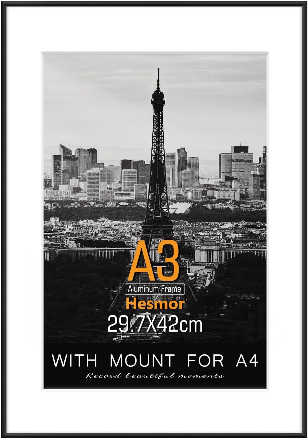 Hesmor A3 Picture Frame Black Famlily Photo Frame...