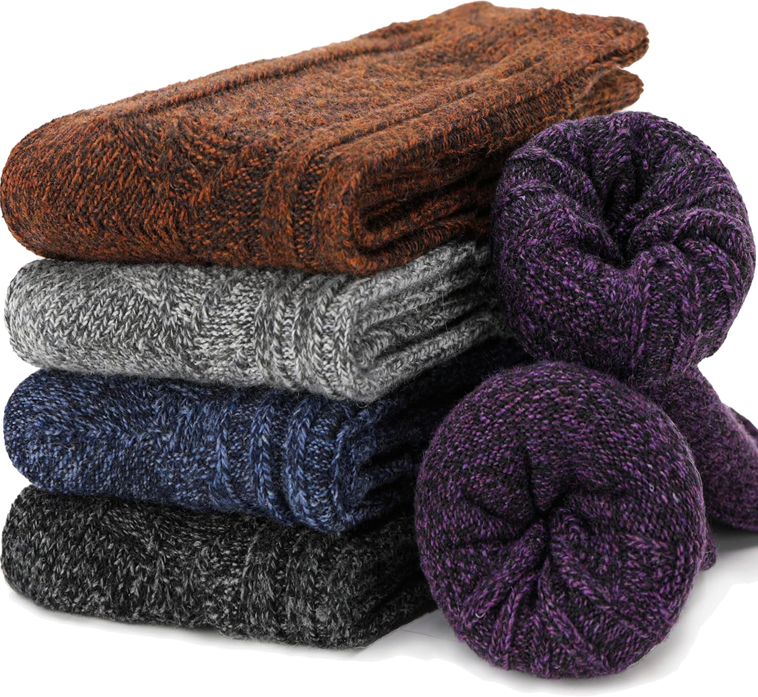 EBMORE Womens Merino Wool Thermal Socks Walking Warm Thick Winter Comfy Work Sof...