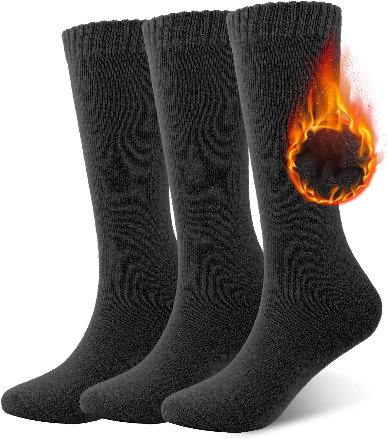 YUTYTH 3 Pairs Welly Socks Thermal wellington Boot Socks Women Soft Touch Thick...